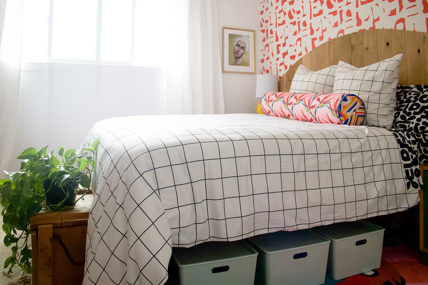 How to mix and match patterns and colors in the bedroom with spoonflower