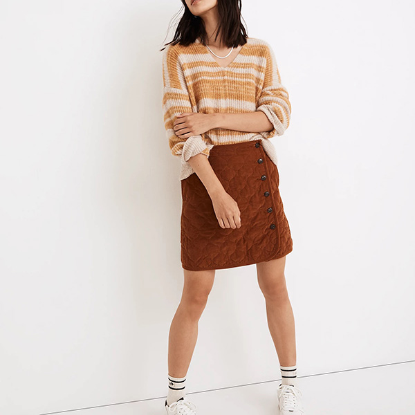 Quilted Rust Skirt