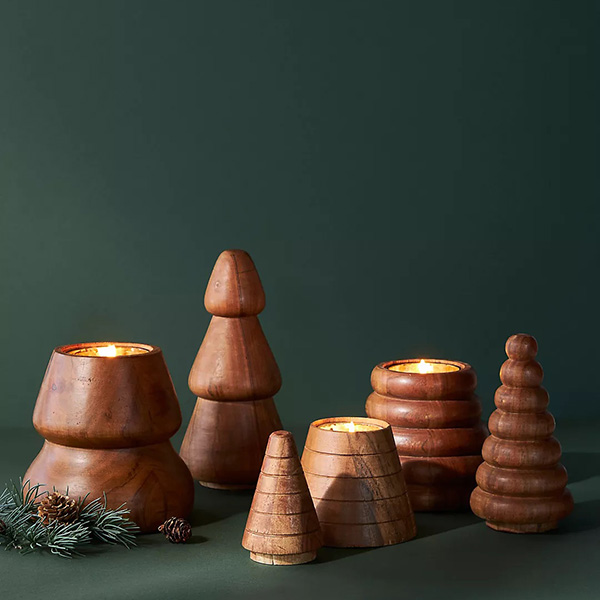 Wooden Tree Candles