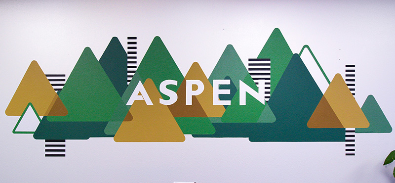 Aspen mural by Racheal Jackson of Banyan Bridges